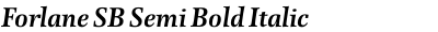 Forlane SB Semi Bold Italic